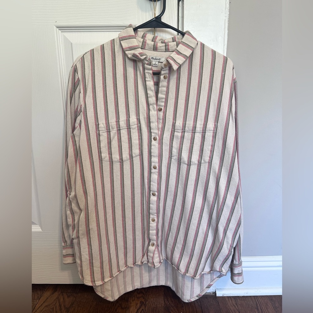 Striped Button-Up Shirt